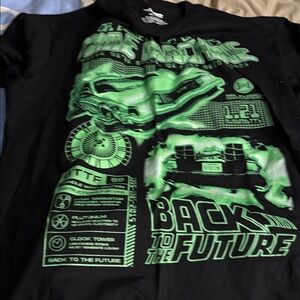 Back to the Future Graphic T-Shirt - Black and Green